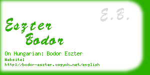 eszter bodor business card